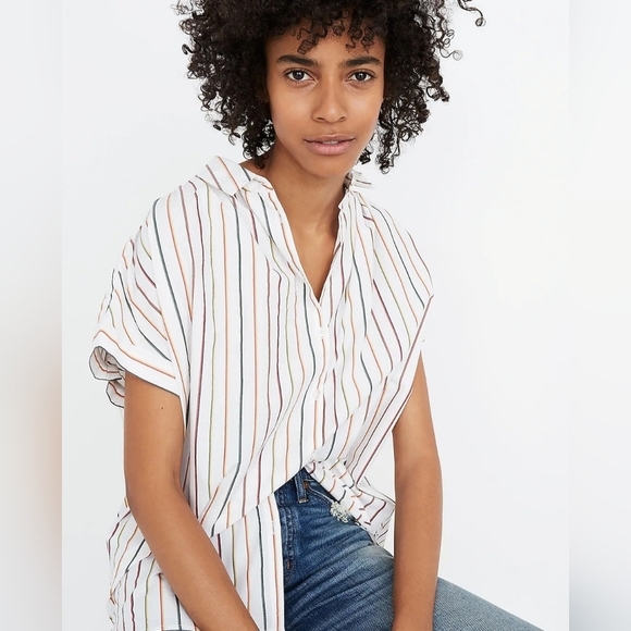 Madewell Central Shirt in Sadie Stripe - Picture 1 of 8